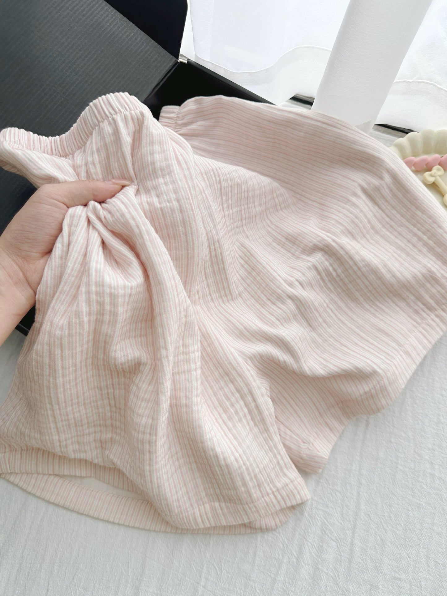 Pink Textured Cami Pyjama Set