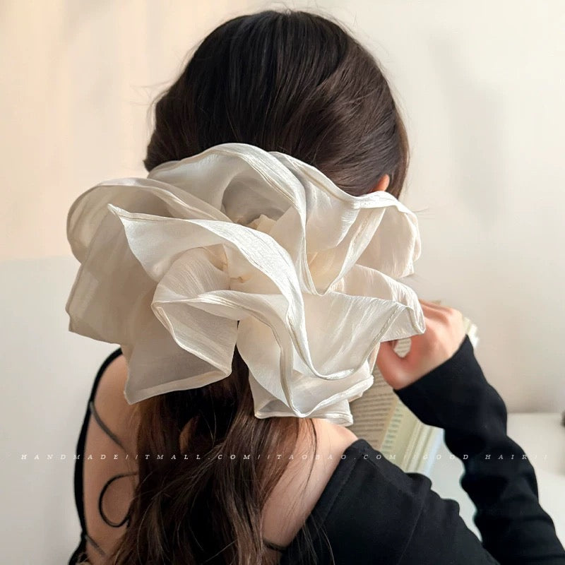 White Organza Oversized Scrunchie