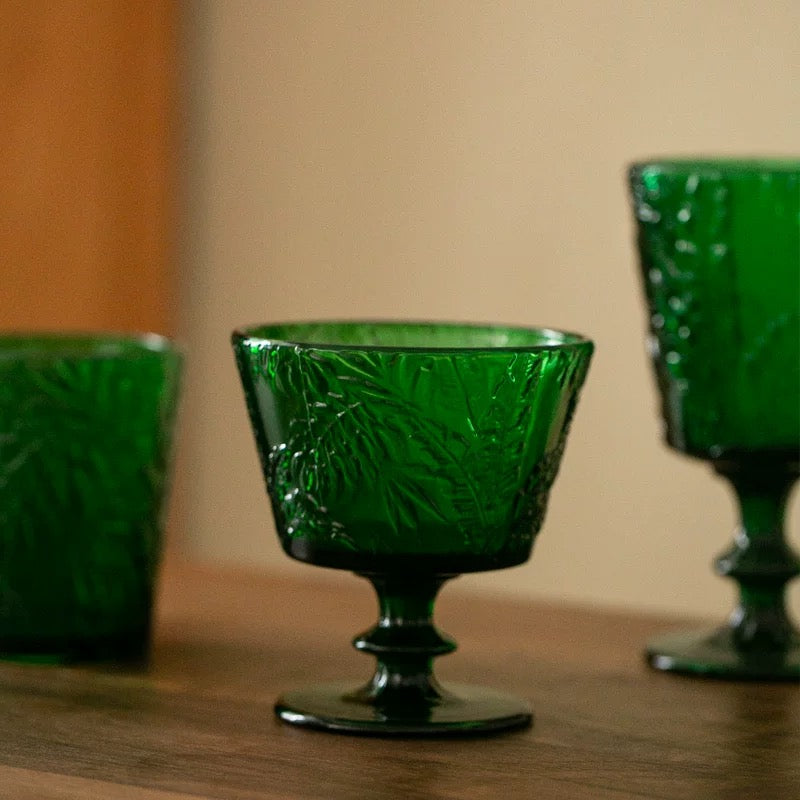 Vintage Pressed Glass Footed Compote