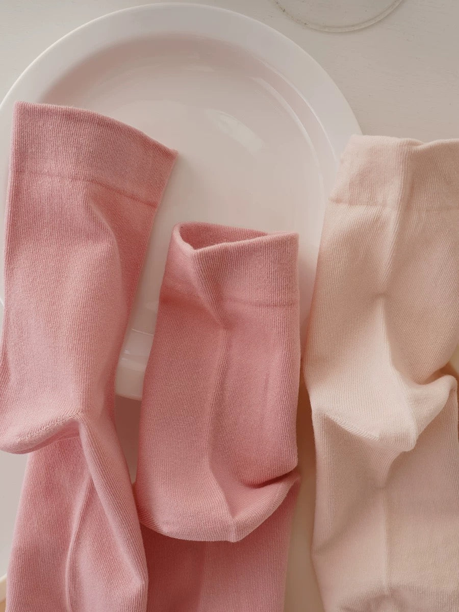 Nude-Tone Everyday Socks – Soft Cotton Basics (5 Pairs)