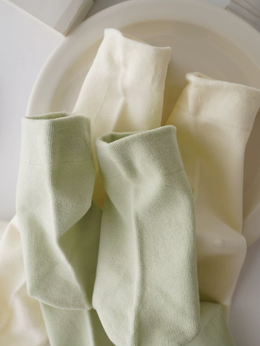 Nude-Tone Everyday Socks – Soft Cotton Basics (5 Pairs)