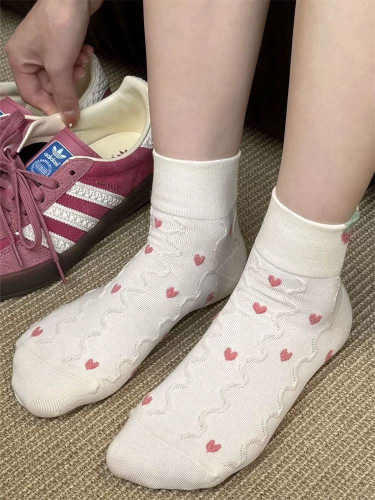 Pastel Fruit Embroidered Socks (5 Pairs)