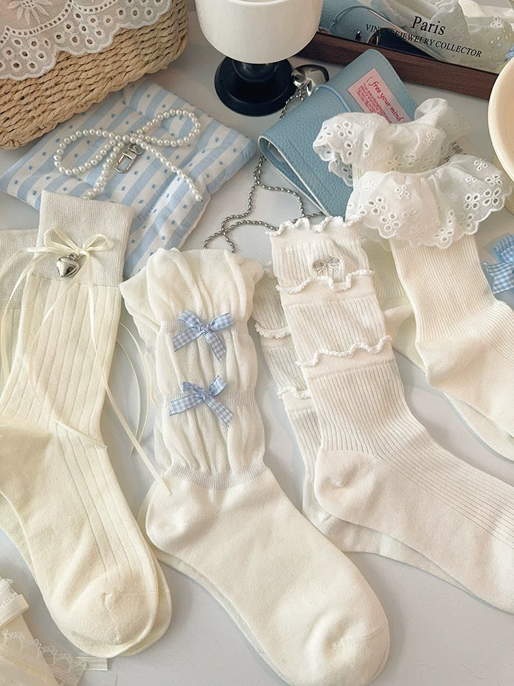 Romantic Vintage Lace Socks Set (10 Pairs)