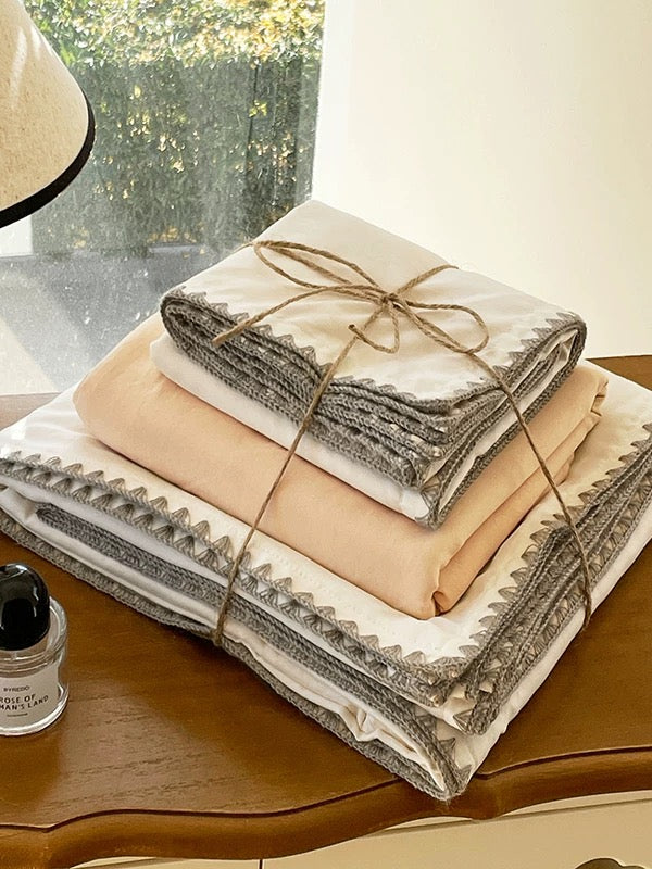 Cream Cotton Bedding Set – Minimalist Comfort