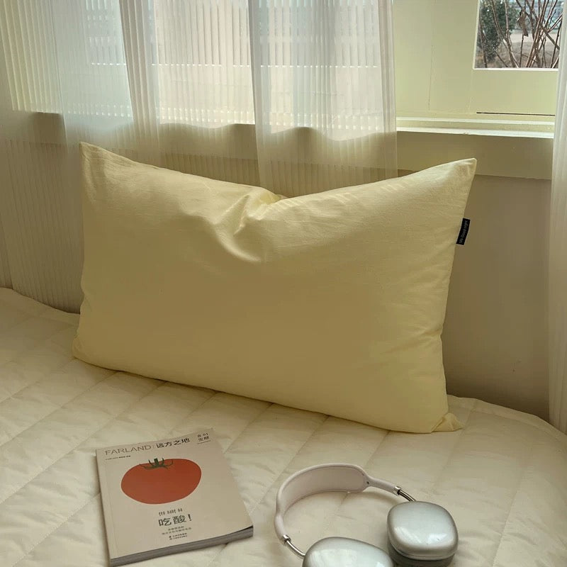 Solid Color Cotton Pillowcases – Bright & Minimalist Bedding