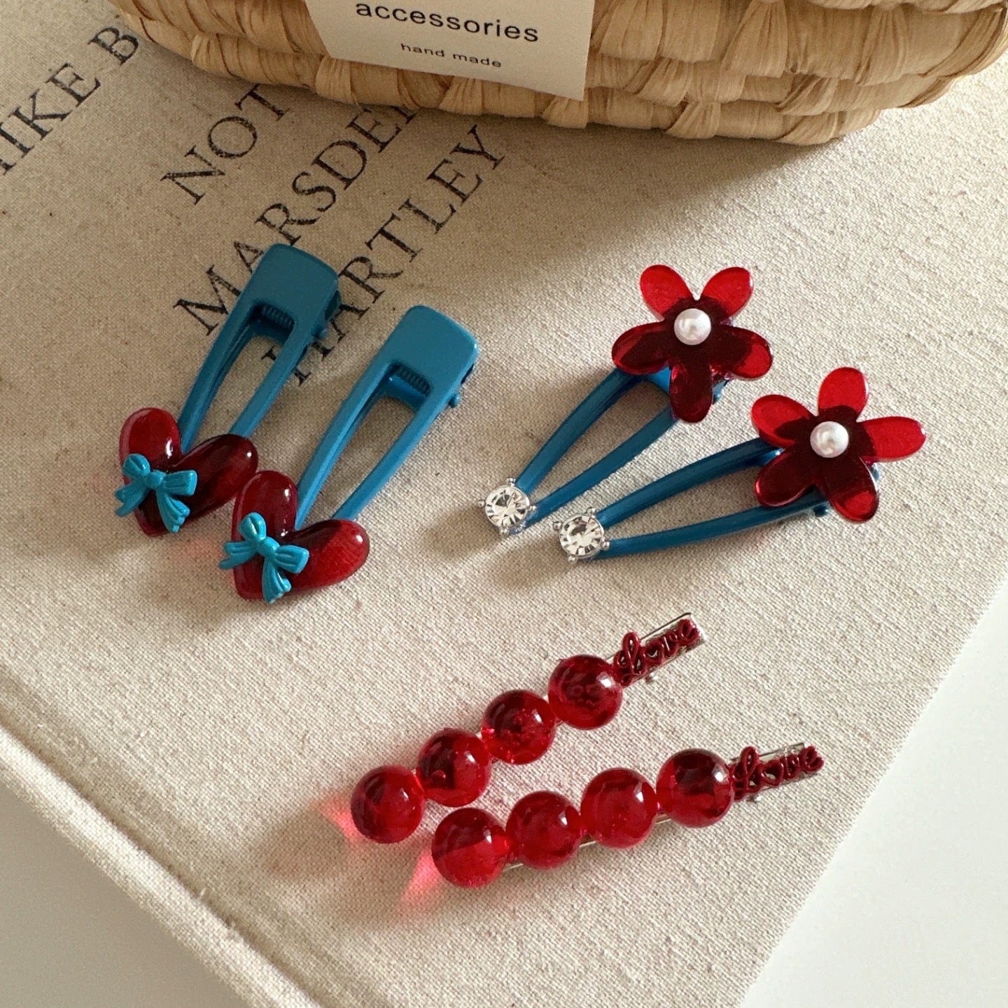 Sweetheart & Bloom Snap Clip Set – 3 Pairs