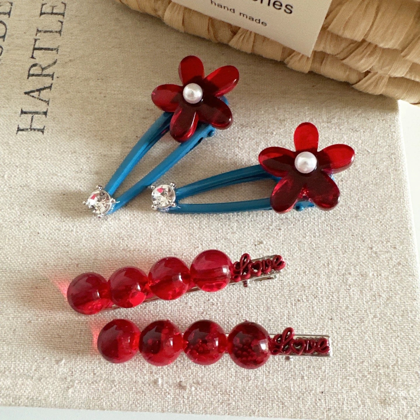 Sweetheart & Bloom Snap Clip Set – 3 Pairs