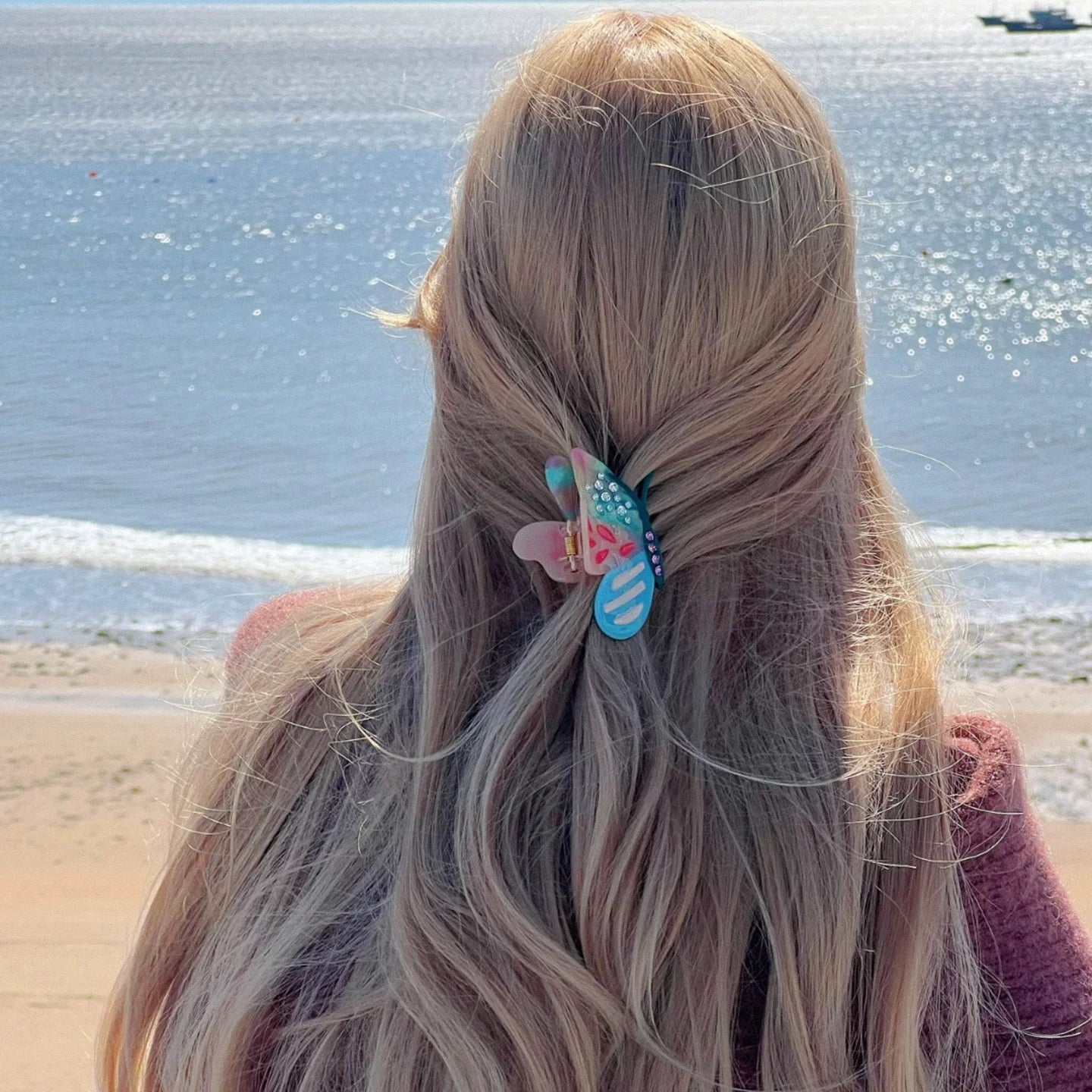 Butterfly Flower Hair Claws - Spring Garden Style