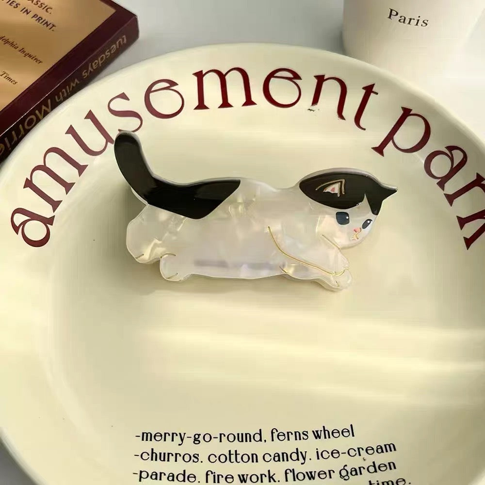 Cat & Cream Hair Claw Set – 2pcs