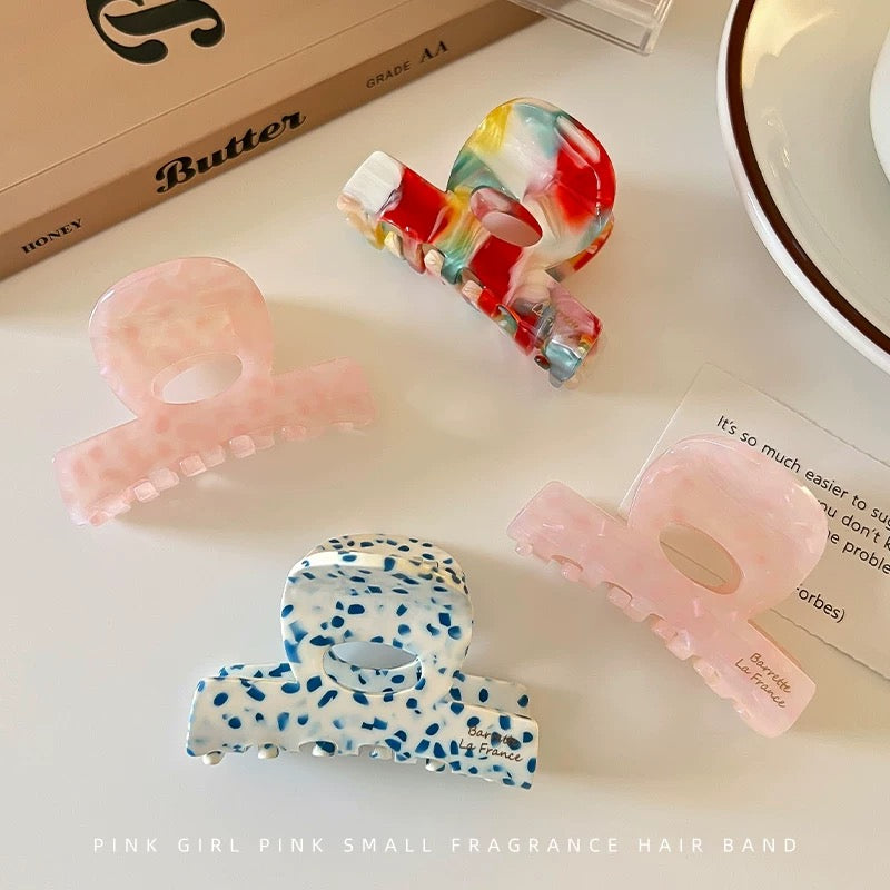 Mixed Marble Hair Claw Set