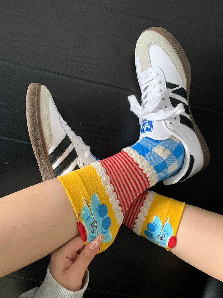 Ice Cream Party Socks – 3 Pairs Set