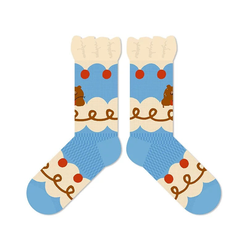 Ice Cream Party Socks – 3 Pairs Set