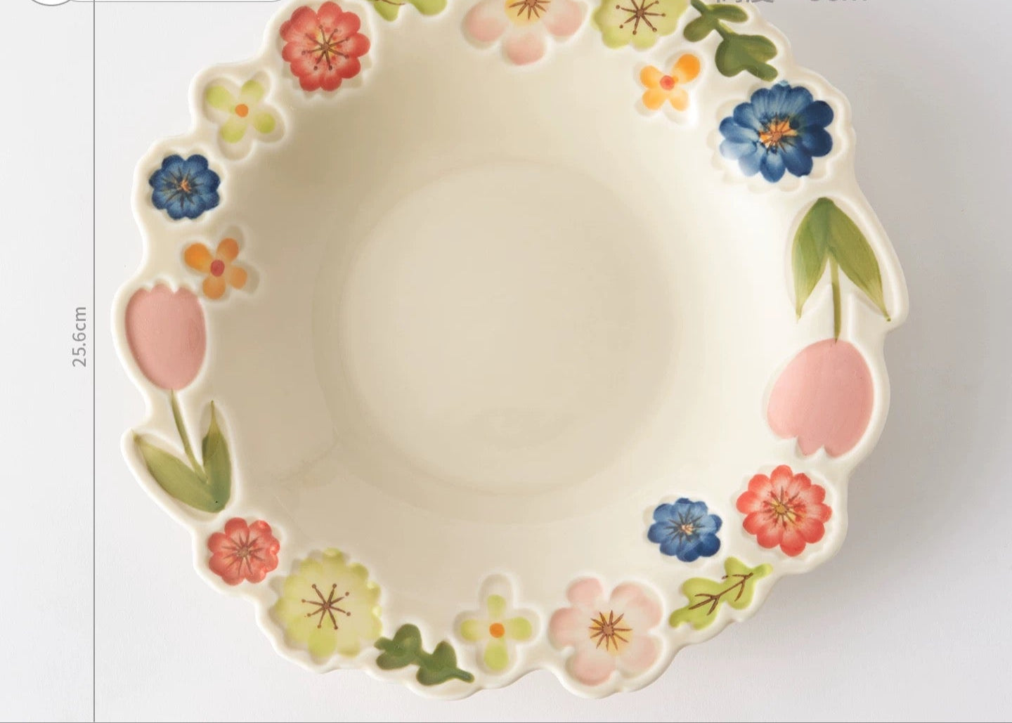 Floral Ceramic Plate Set – Vintage Breakfast Dishware