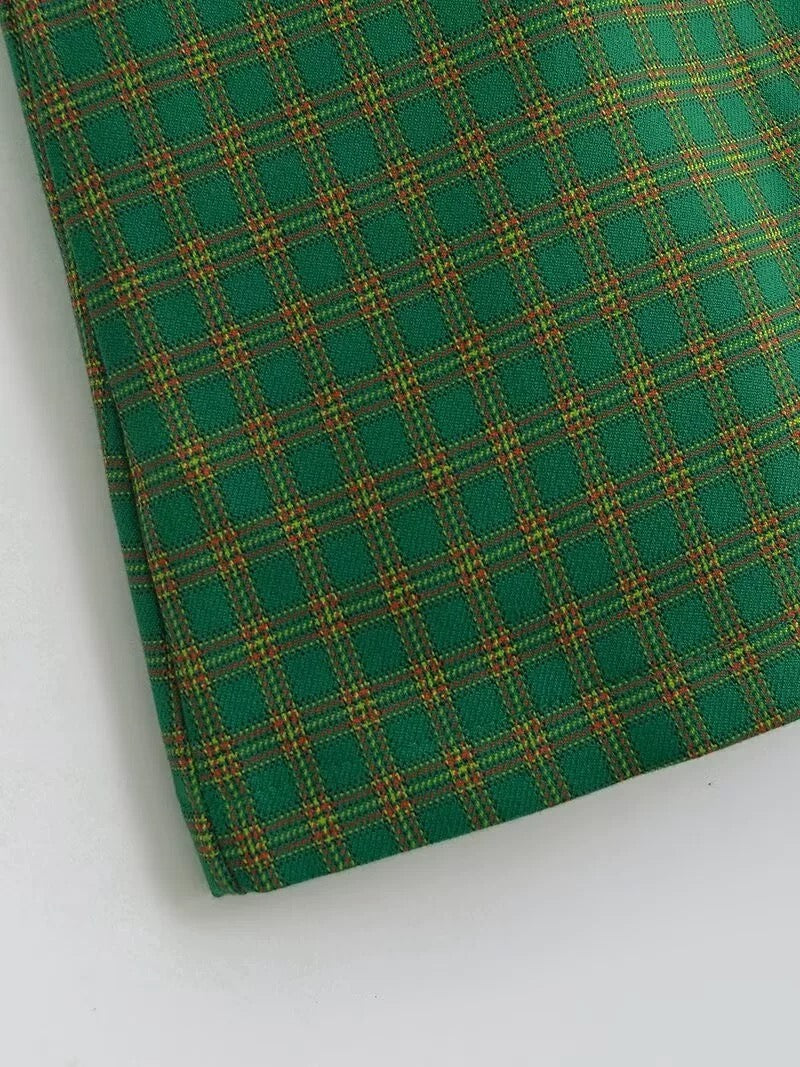 Gingham Monogramed Golf Mini Skirt