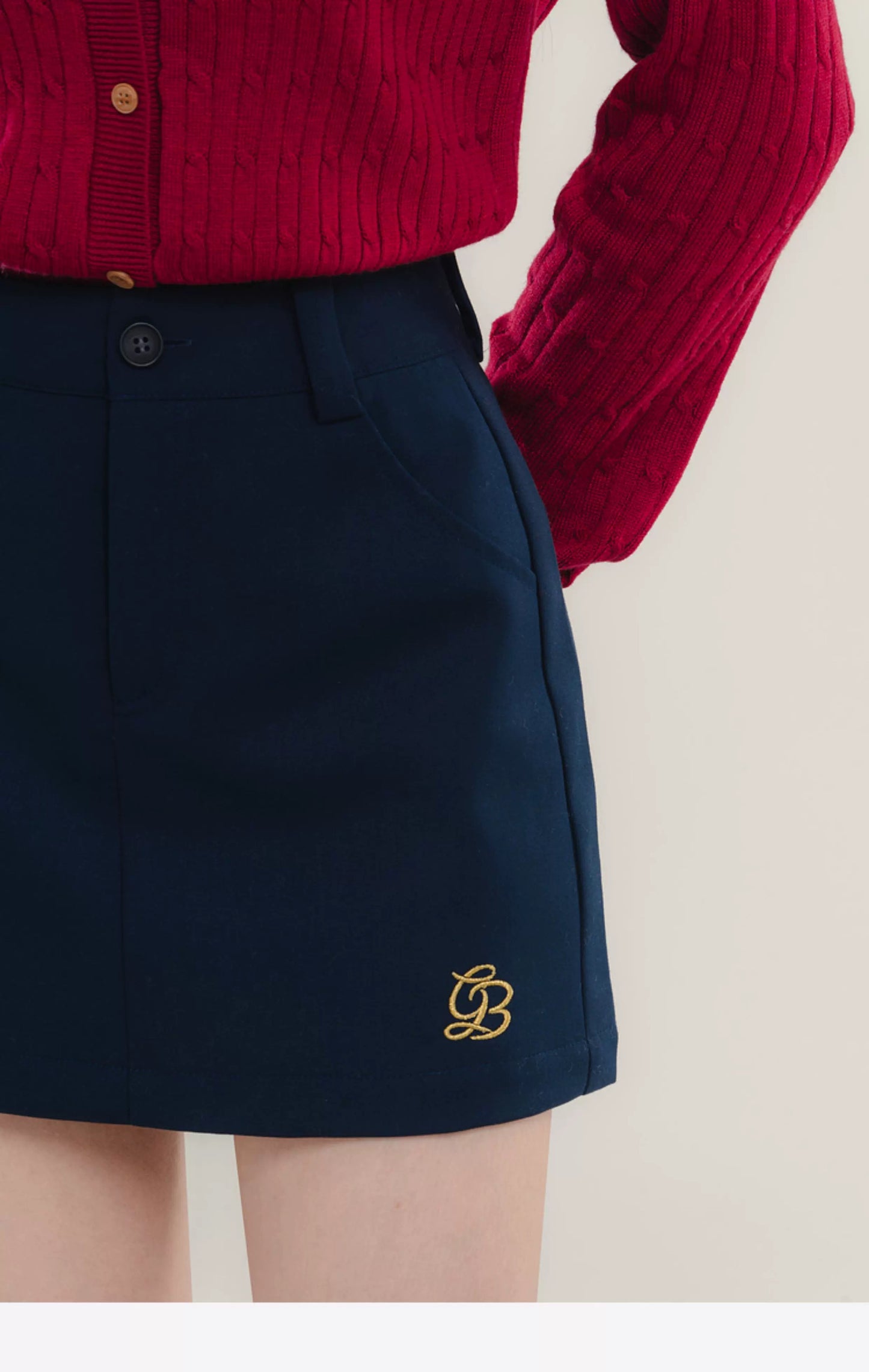 Monogramed Golf Mini Skirt