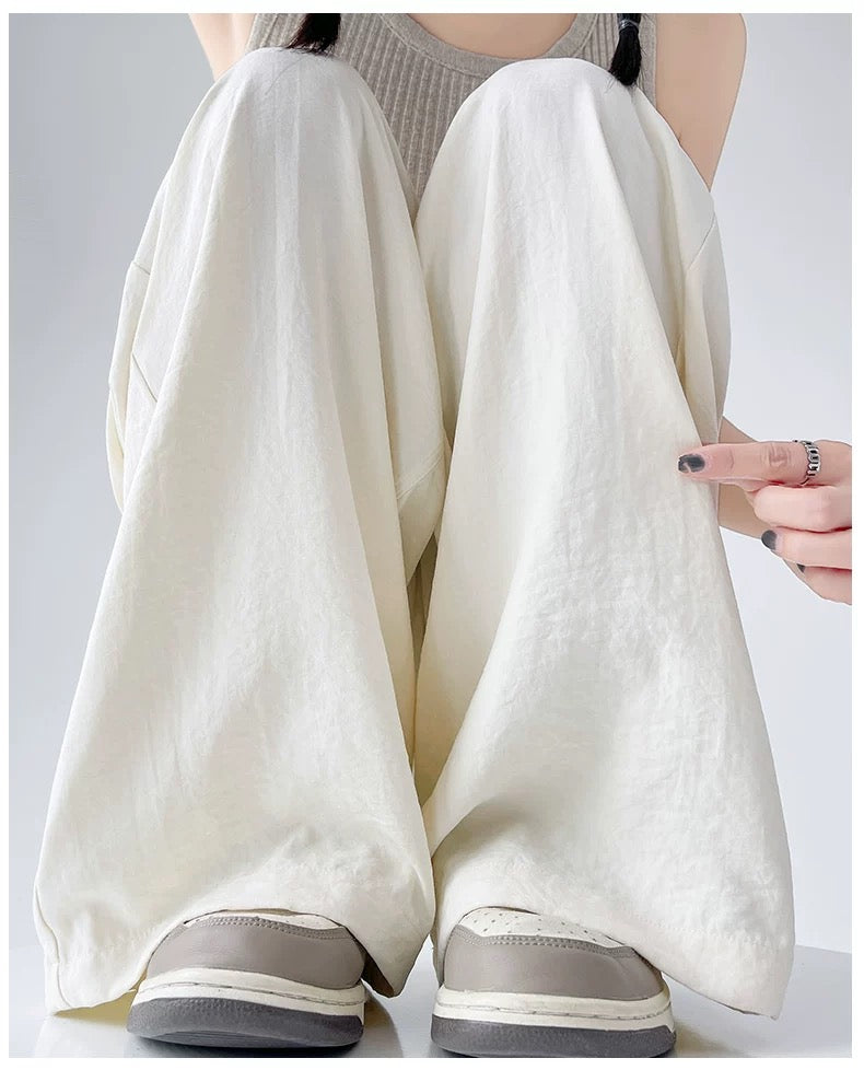 Women’s High Waist Wide Leg Pants – Relaxed Fit Streetwear Trousers