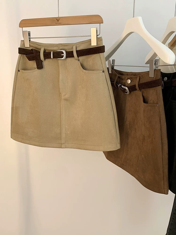 Wool Blend Mini Skirt