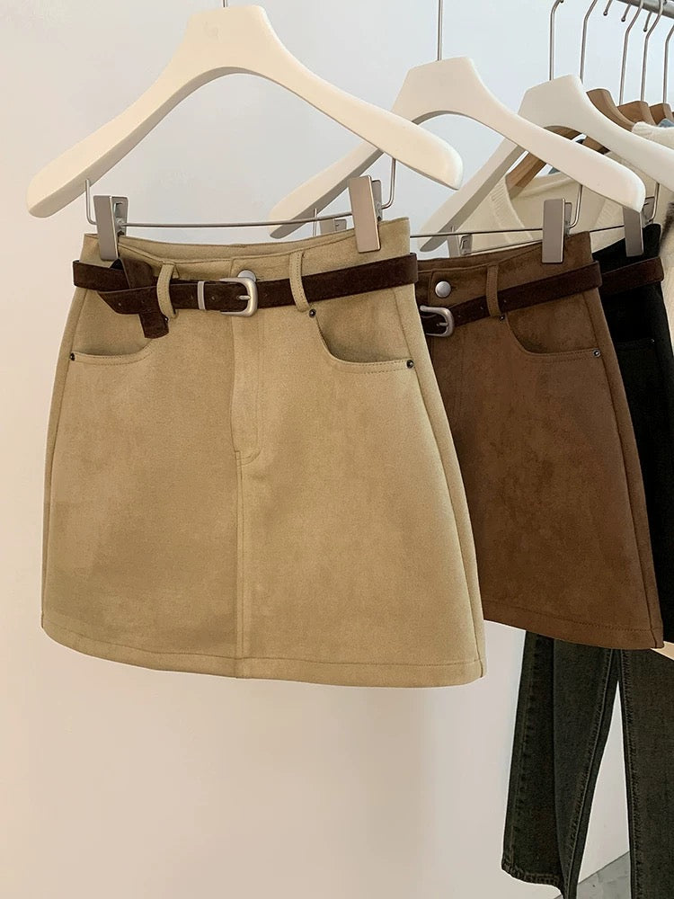 Wool Blend Mini Skirt