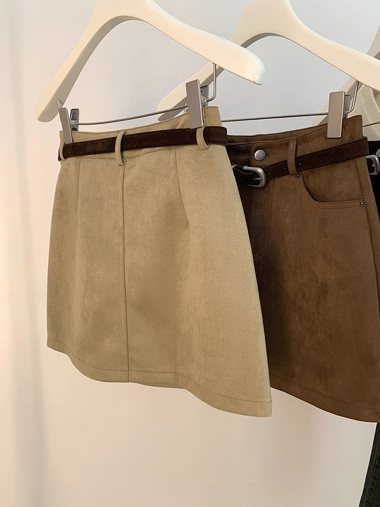 Wool Blend Mini Skirt