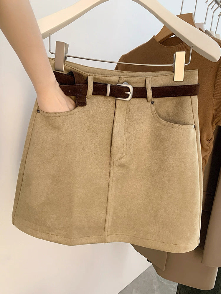 Wool Blend Mini Skirt