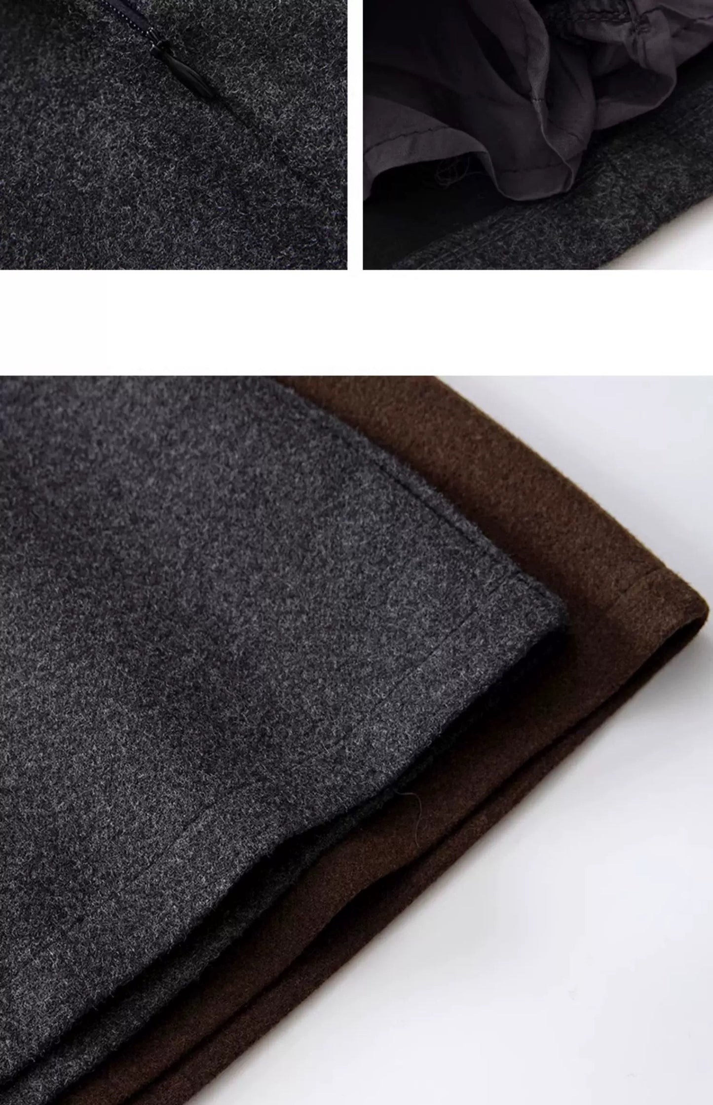 Wool Blend A-Line Mini Skirt