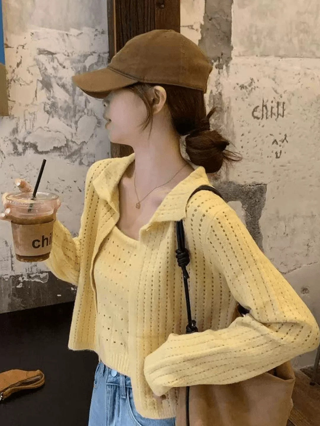 Knit Cardigan and Tank Top Set – Casual Layering Knitwear