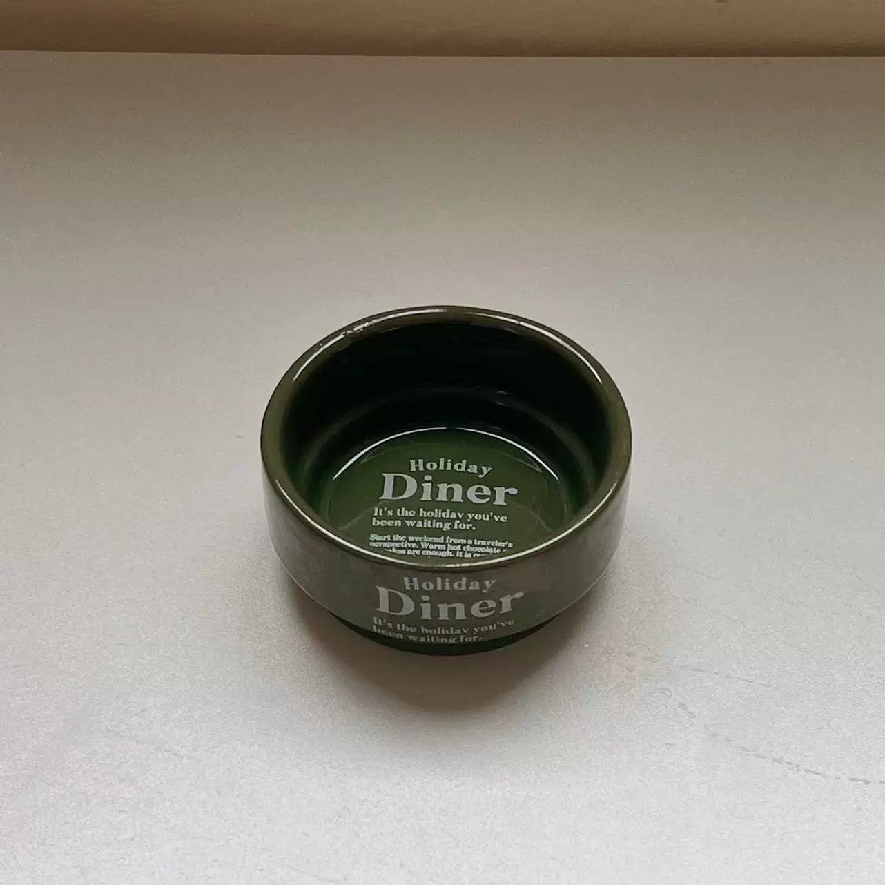 “Holiday Diner” Wooden Snack Bowl – Minimal Retro Design