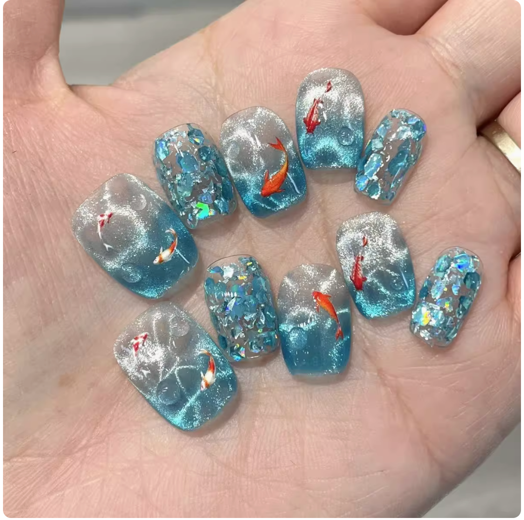 Koi Pond Press-On Nail Set