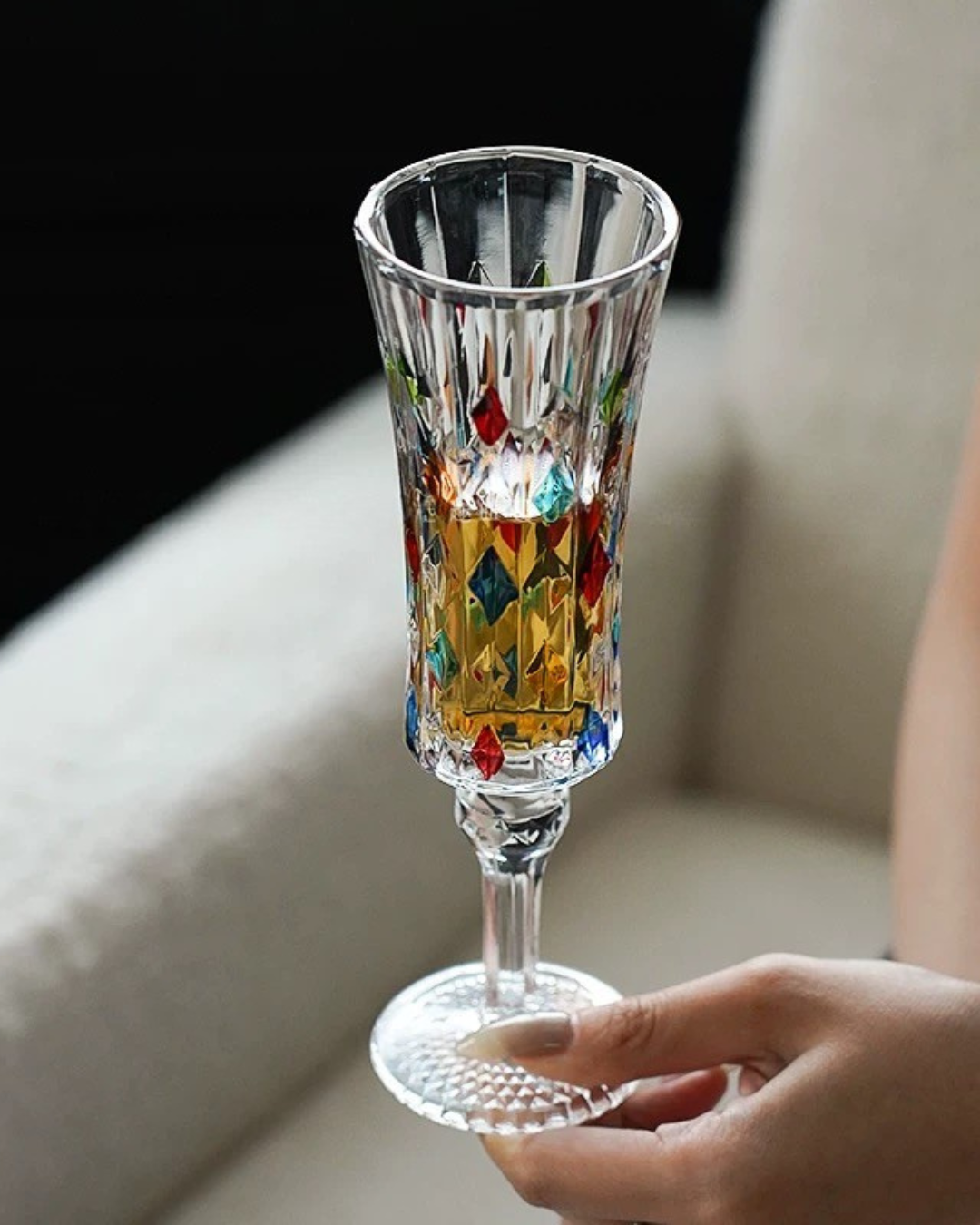 Rainbow Prism Crystal Stemware Collection
