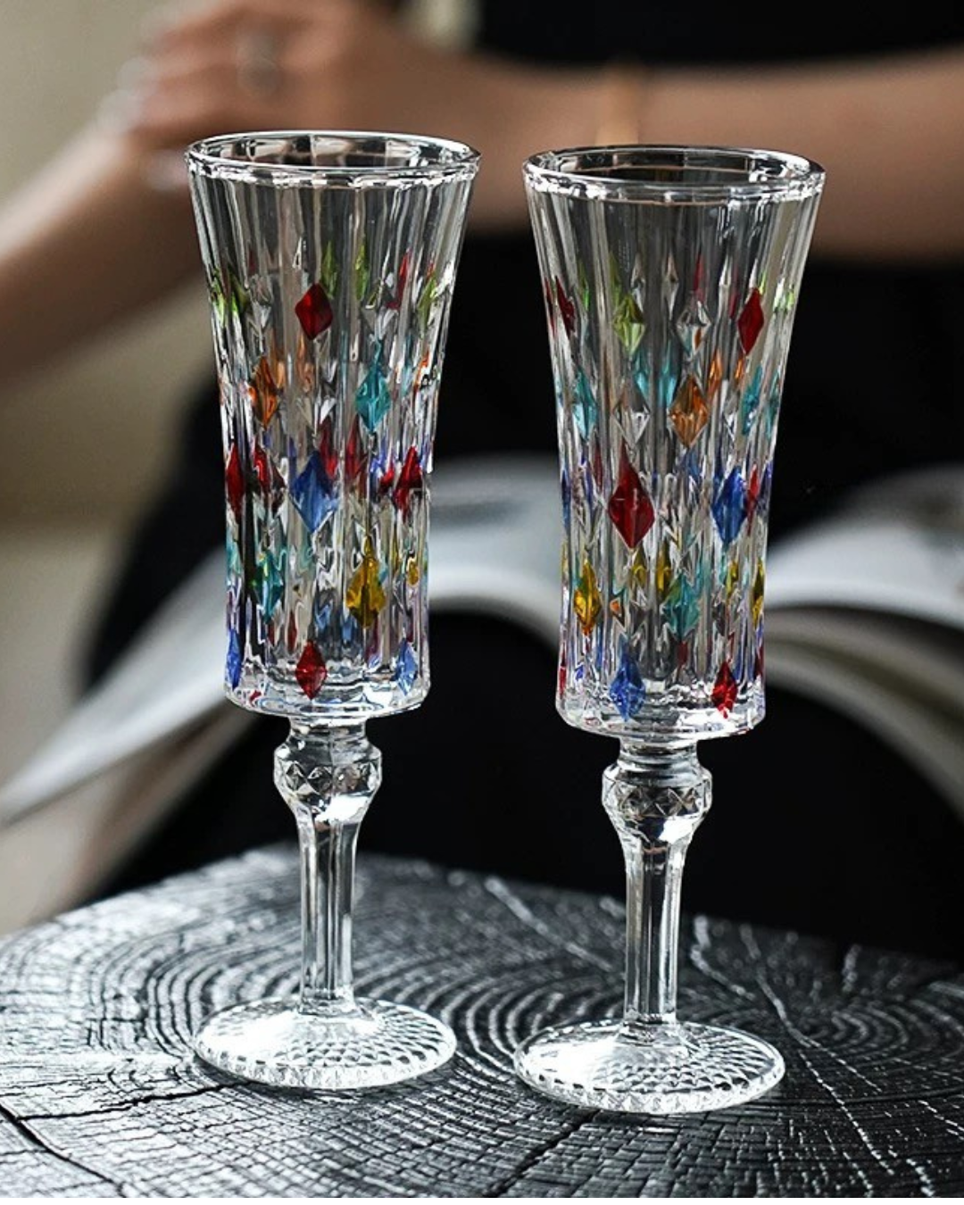 Rainbow Prism Crystal Stemware Collection