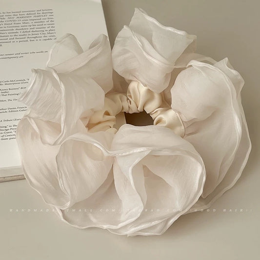 White Organza Oversized Scrunchie
