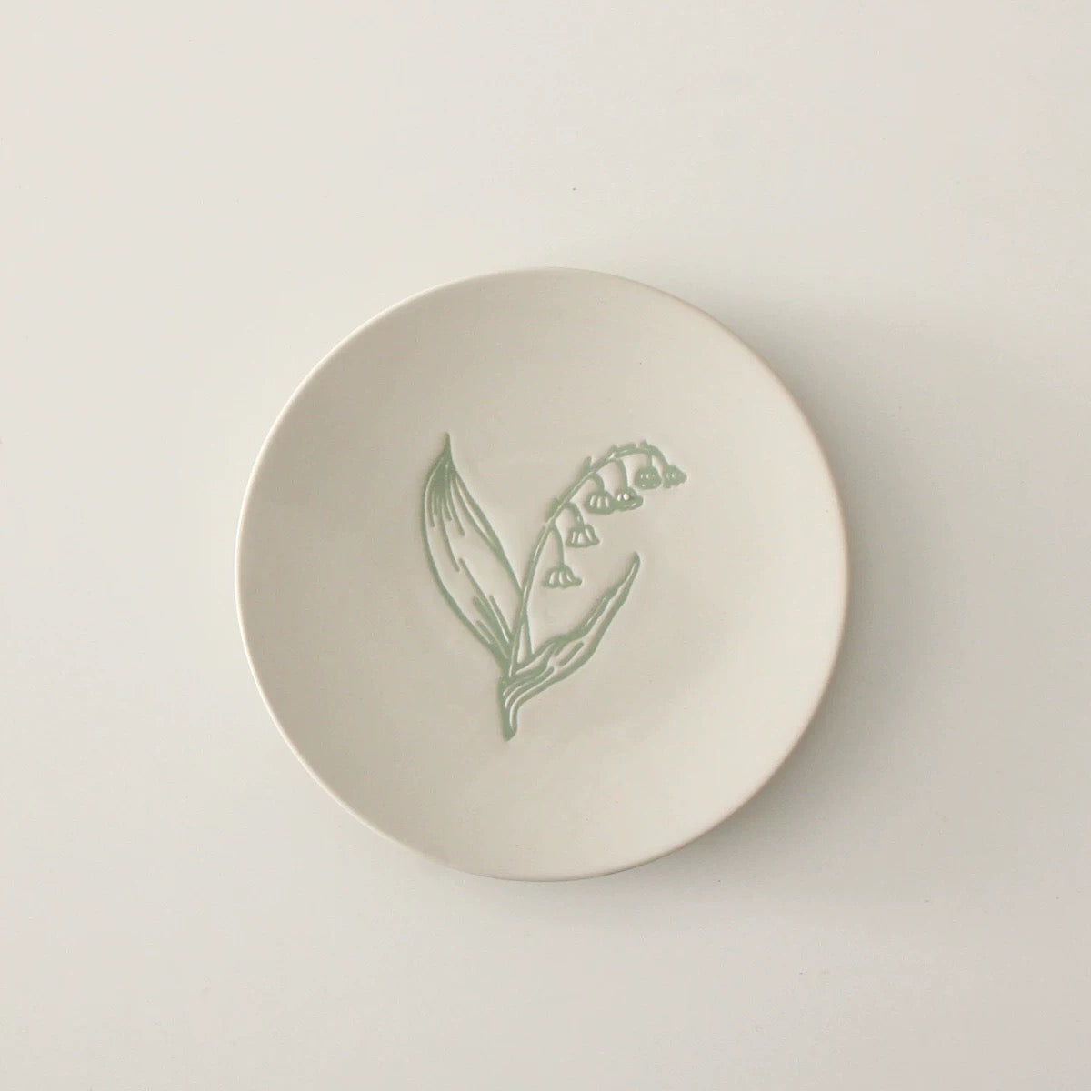 Embossed Botanical Ceramic Plates