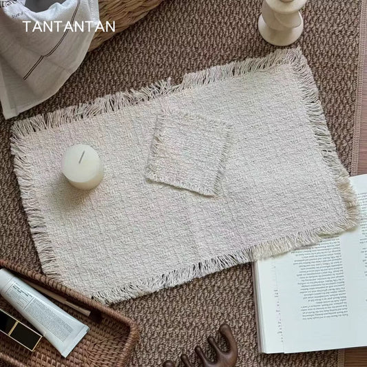 Natural Fringe Linen Placemat Set (set of 4)