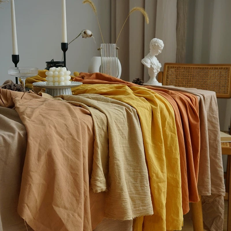 Sunset Gradient Linen Table Runner Collection (Brown)