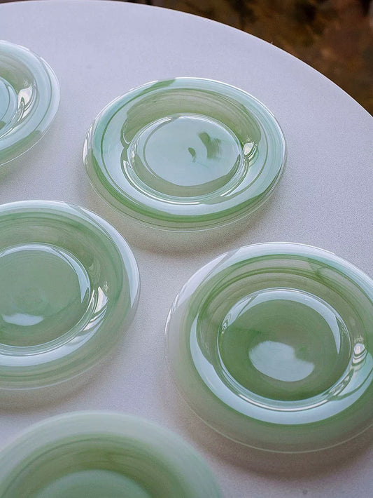 Celadon Style Fluted Ceramic Bowl – Timeless Tableware with Vintage Sculptural Charm