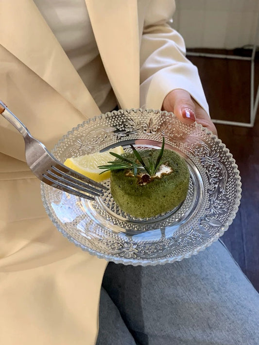 Retro Crystal Dish for Afternoon Tea or Appetizers