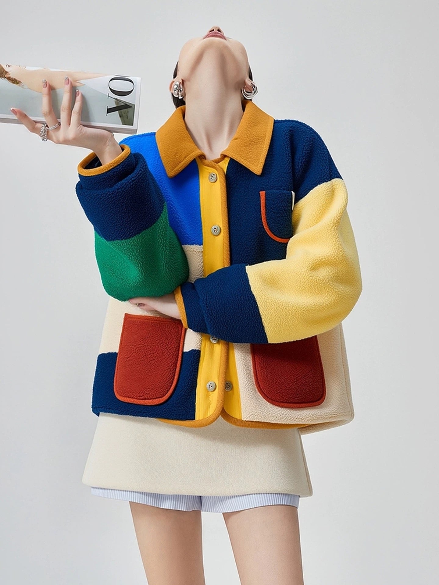 Colorblock Fleece Jacket