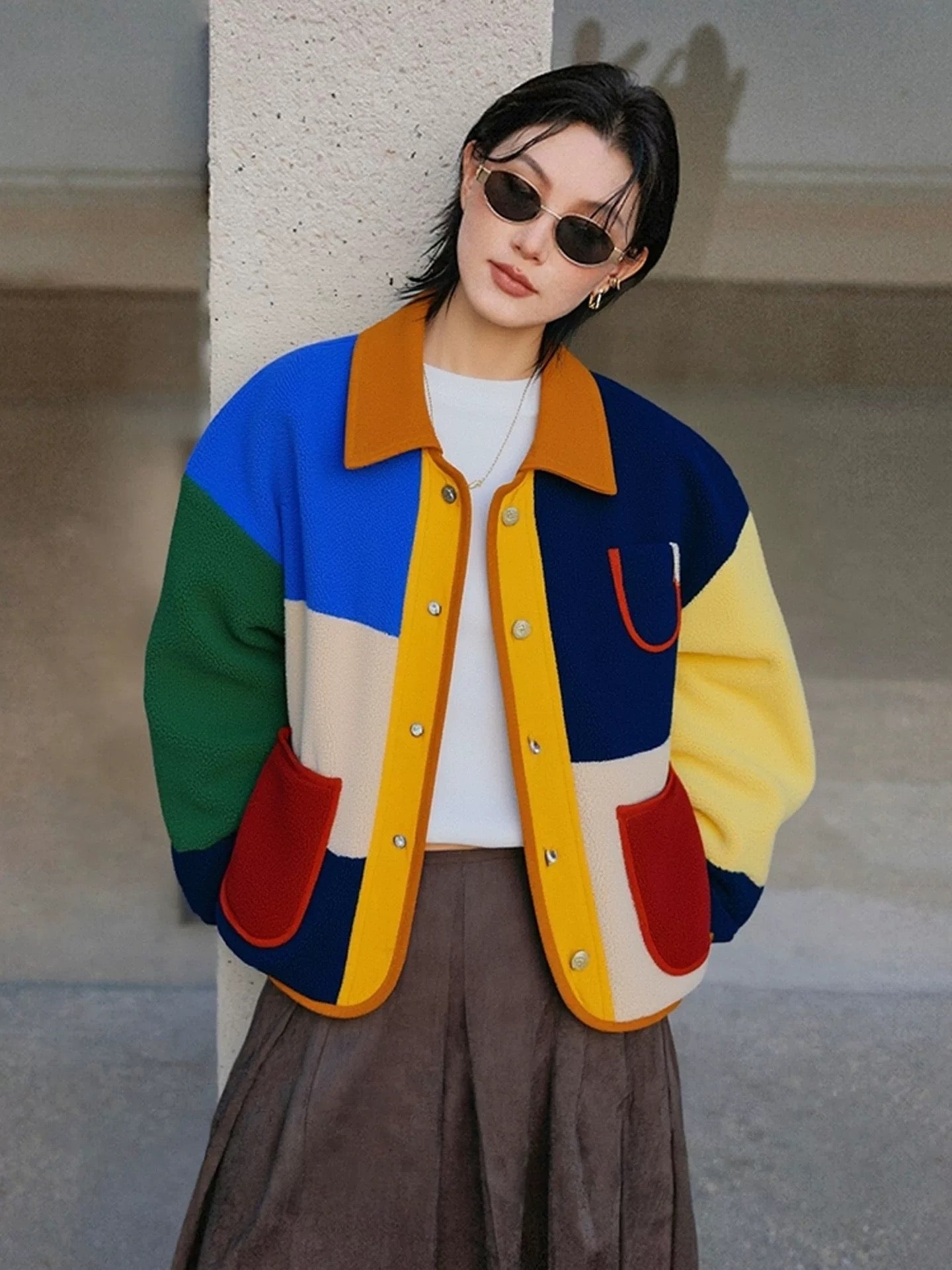 Colorblock Fleece Jacket