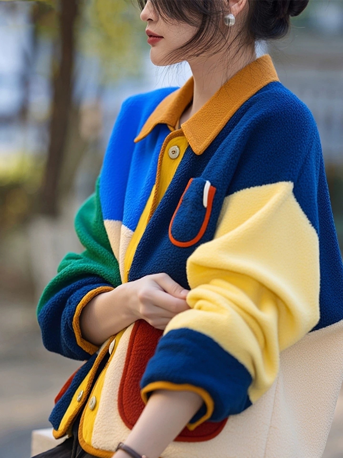 Colorblock Fleece Jacket