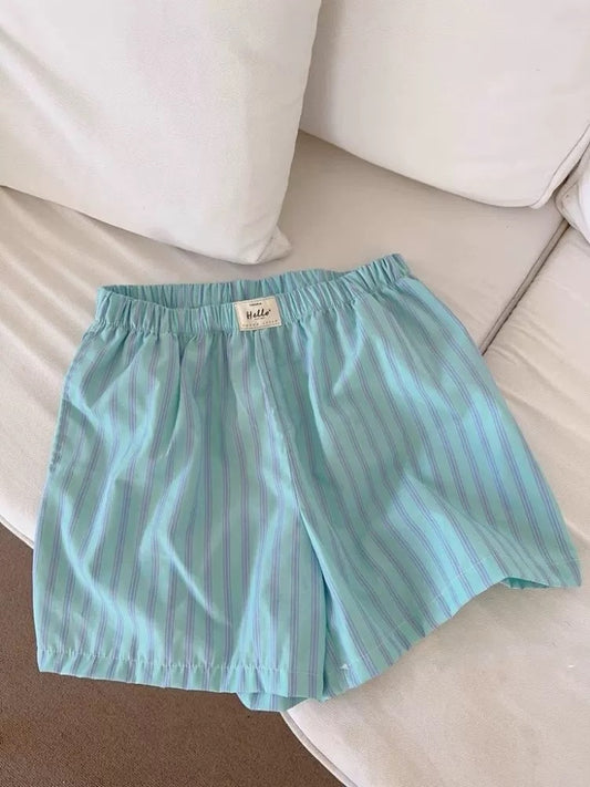 Striped Pastel Shorts for Sleep and Lounge