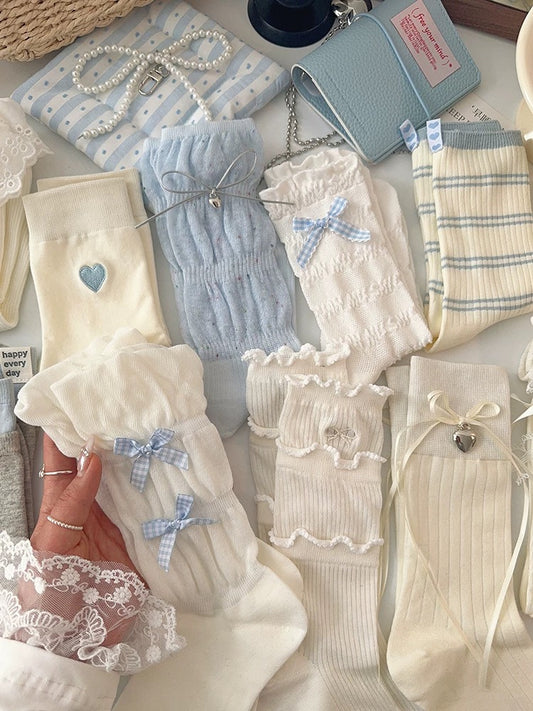 Romantic Vintage Lace Socks Set (10 Pairs)