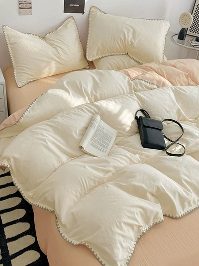 Cream Cotton Bedding Set – Minimalist Comfort