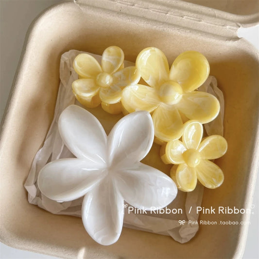 Yellow Flower Trio Hair Clip - 3 sets