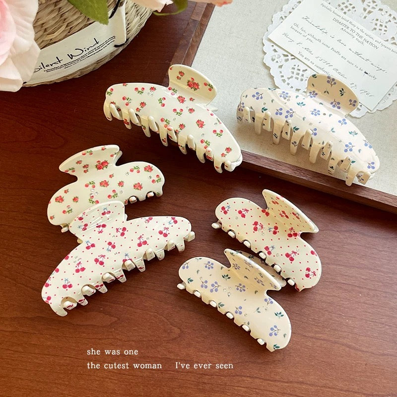 Cherry Print Hair Clip