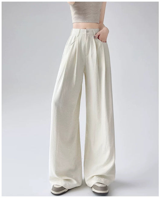 Women’s High Waist Wide Leg Pants – Relaxed Fit Streetwear Trousers