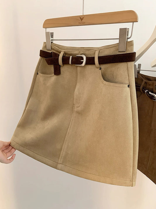 Wool Blend Mini Skirt