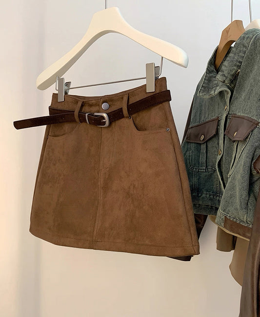 Wool Blend Mini Skirt