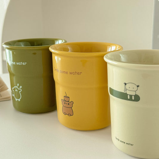 Cartoon Ceramic Cups – Drink Some Water Collection